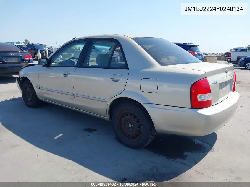 JM1BJ2224Y0248134 2000 Mazda Protege Dx/Lx