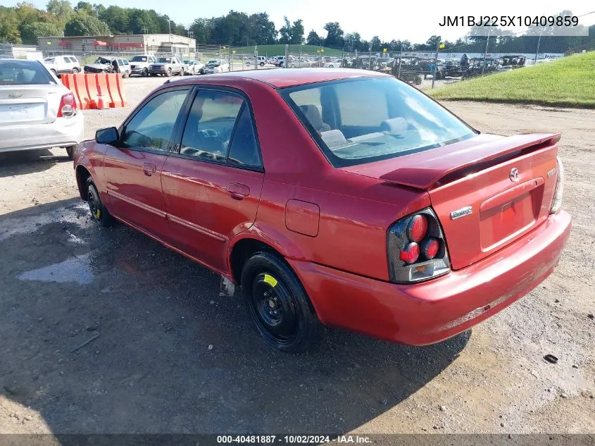 2001 Mazda Protege Es/Lx VIN: JM1BJ225X10409859 Lot: 40481887