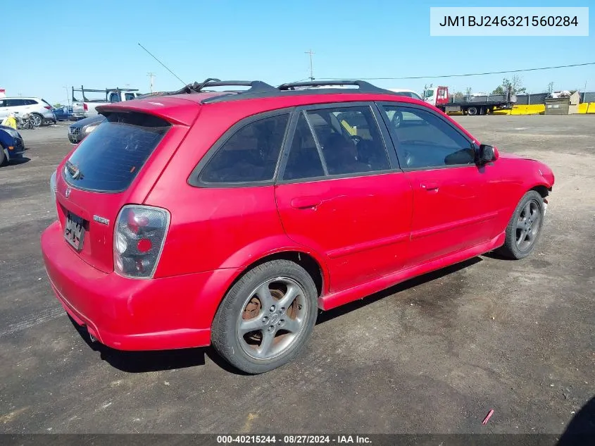 2002 Mazda Protege5 VIN: JM1BJ246321560284 Lot: 40215244