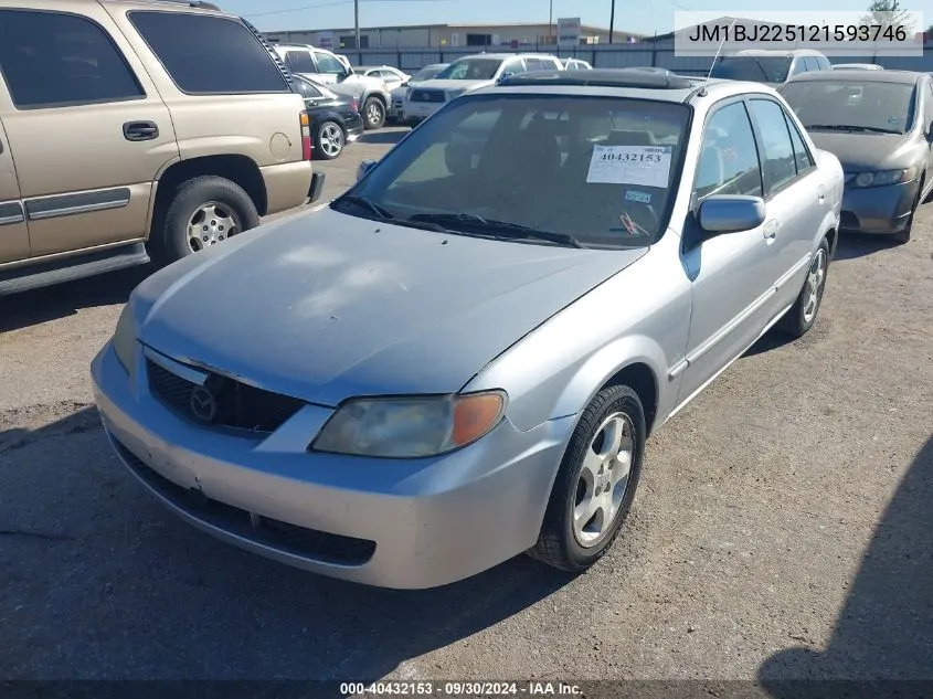 2002 Mazda Protege Dx/Es/Lx VIN: JM1BJ225121593746 Lot: 40432153