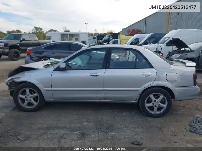 2002 Mazda Protege Dx/Es/Lx VIN: JM1BJ226420512477 Lot: 40722123