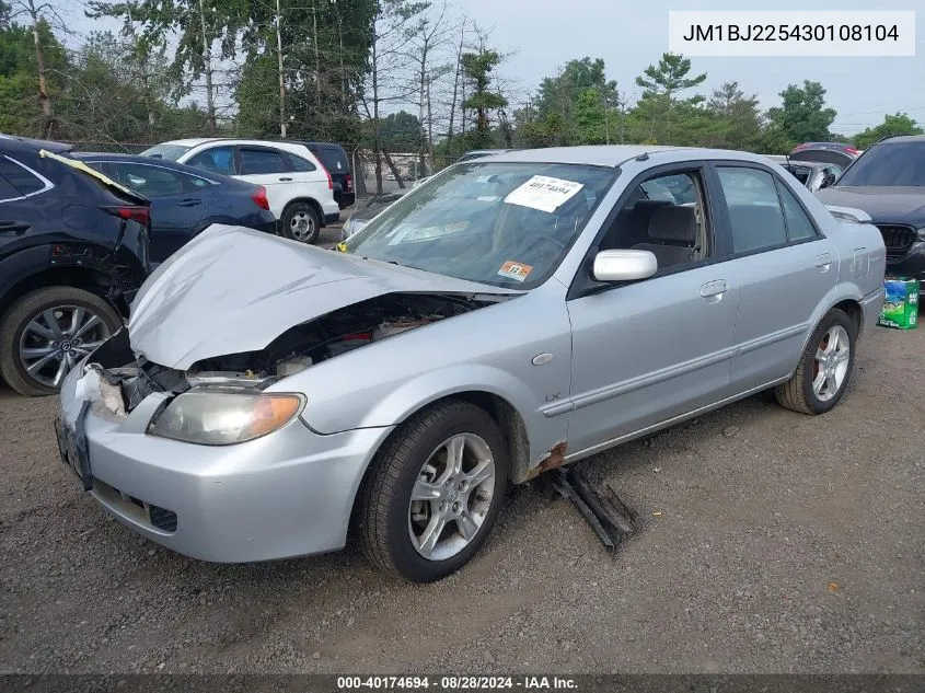 2003 Mazda Protege Dx/Es/Lx VIN: JM1BJ225430108104 Lot: 40174694