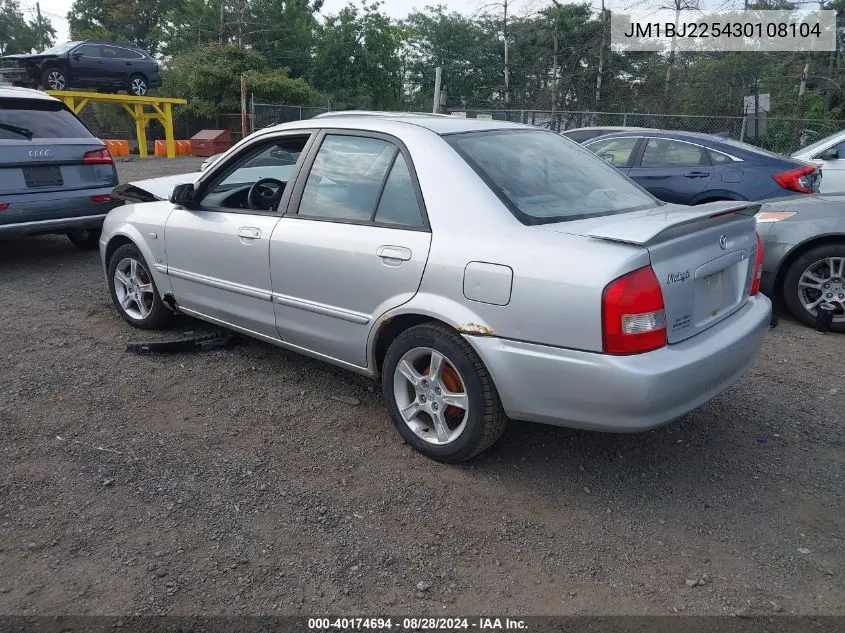 2003 Mazda Protege Dx/Es/Lx VIN: JM1BJ225430108104 Lot: 40174694