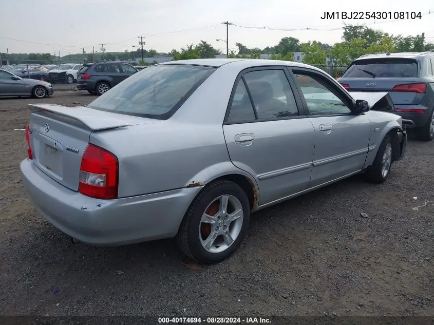 2003 Mazda Protege Dx/Es/Lx VIN: JM1BJ225430108104 Lot: 40174694