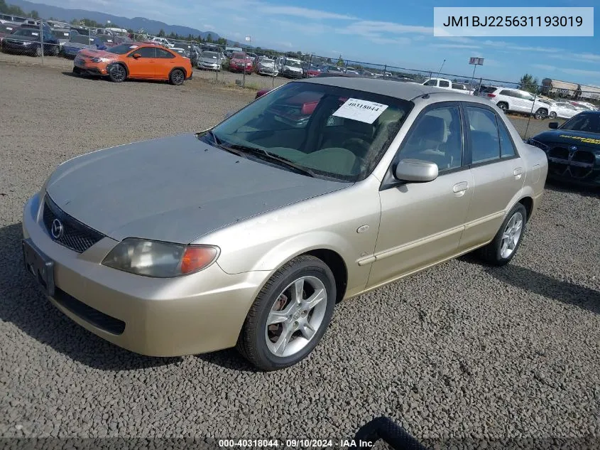 2003 Mazda Protege Dx/Es/Lx VIN: JM1BJ225631193019 Lot: 40318044