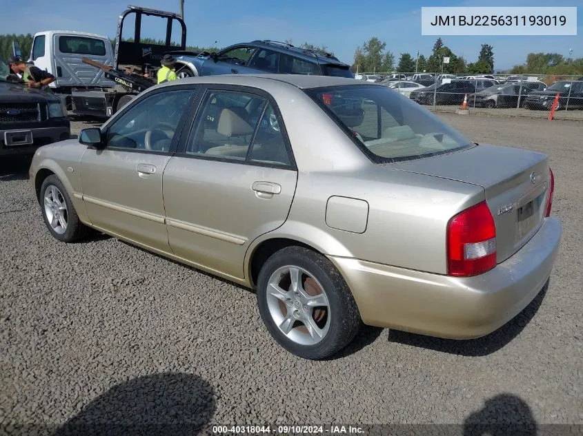 2003 Mazda Protege Dx/Es/Lx VIN: JM1BJ225631193019 Lot: 40318044