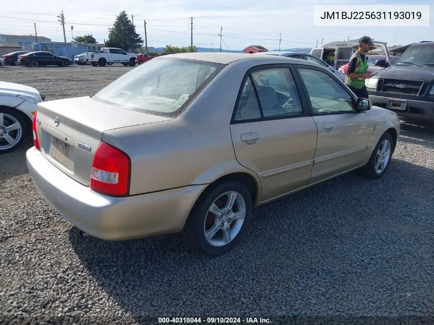 2003 Mazda Protege Dx/Es/Lx VIN: JM1BJ225631193019 Lot: 40318044