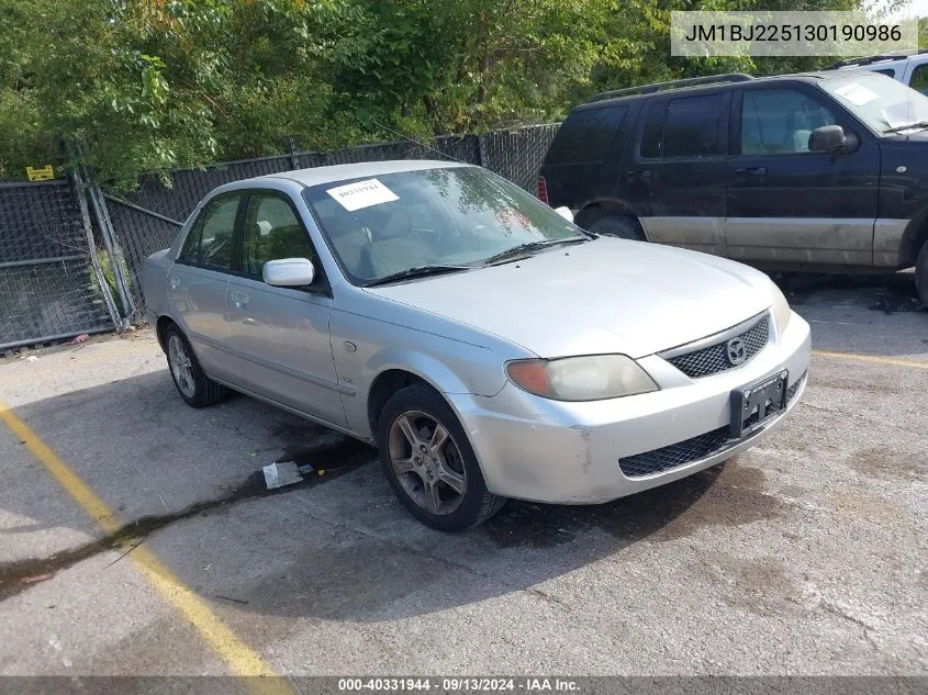 2003 Mazda Protege Dx/Lx/Es VIN: JM1BJ225130190986 Lot: 40331944