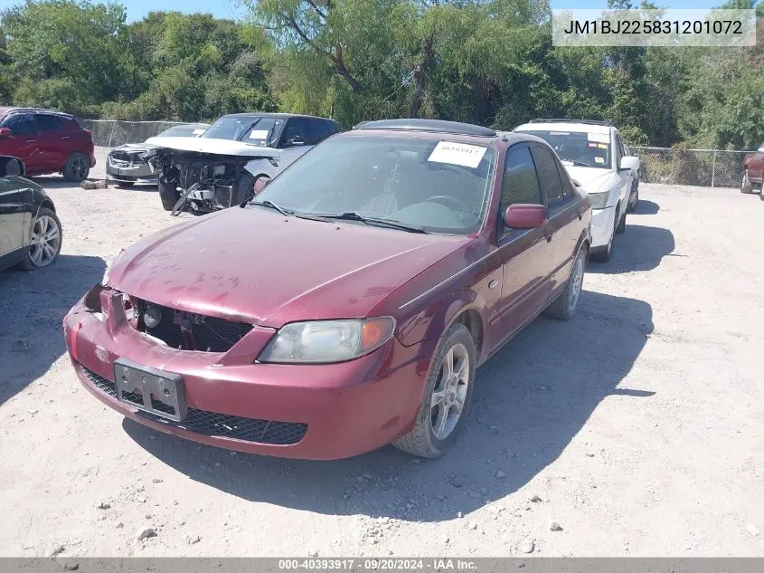 2003 Mazda Protege Dx/Es/Lx VIN: JM1BJ225831201072 Lot: 40393917