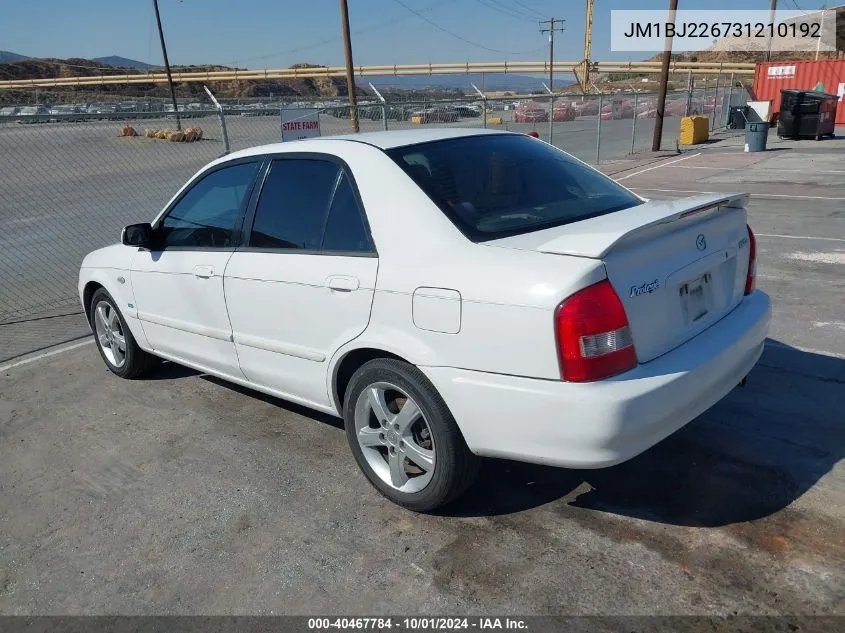 2003 Mazda Protege Dx/Es/Lx VIN: JM1BJ226731210192 Lot: 40467784