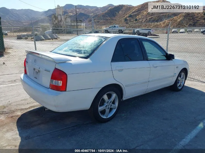 2003 Mazda Protege Dx/Es/Lx VIN: JM1BJ226731210192 Lot: 40467784