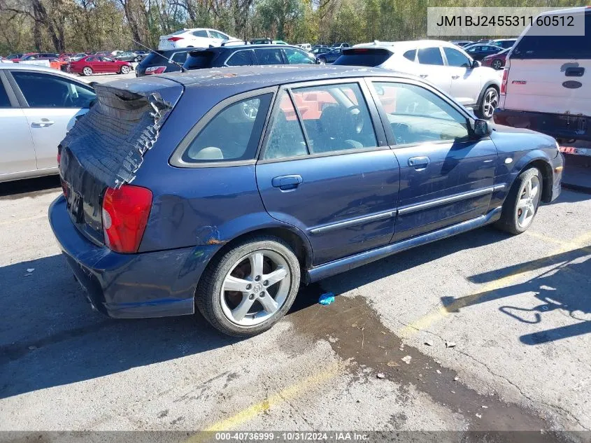 2003 Mazda Protege5 VIN: JM1BJ245531160512 Lot: 40736999