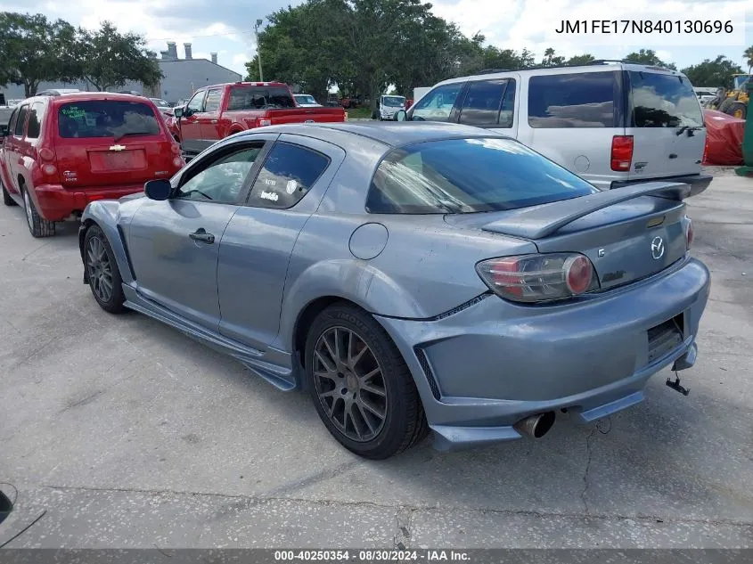 2004 Mazda Rx-8 Sport Automatic VIN: JM1FE17N840130696 Lot: 40250354