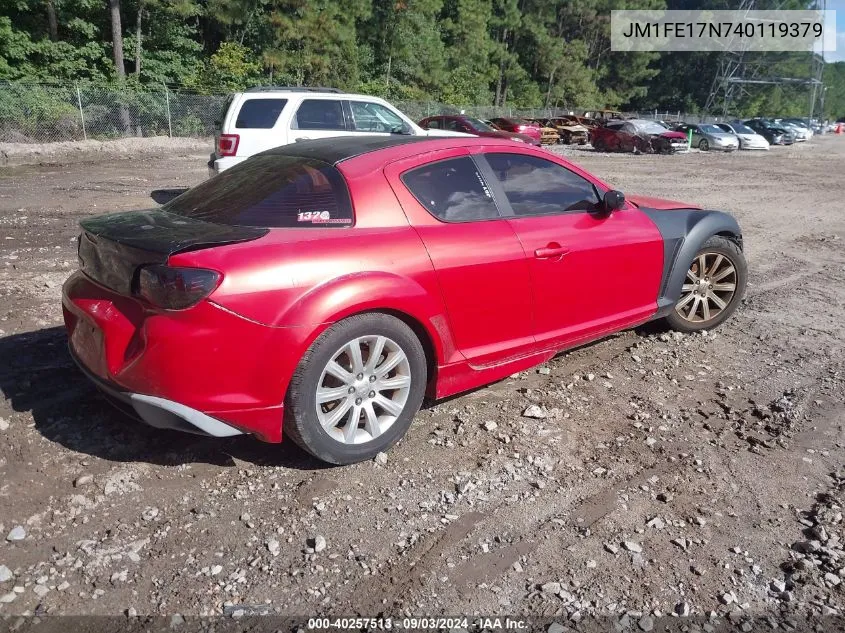 2004 Mazda Rx-8 Sport Automatic VIN: JM1FE17N740119379 Lot: 40257513