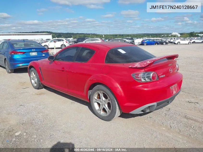 2004 Mazda Rx-8 Sport Automatic VIN: JM1FE17N240128667 Lot: 40362046