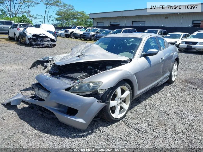 2004 Mazda Rx-8 Sport Automatic VIN: JM1FE17N540116397 Lot: 40514943