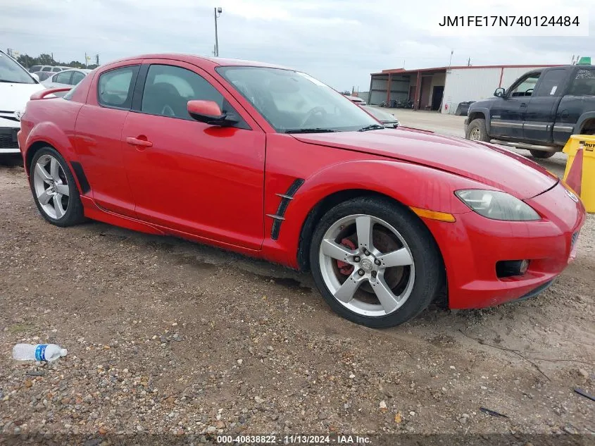 2004 Mazda Rx-8 Sport Automatic (A4) VIN: JM1FE17N740124484 Lot: 40838822