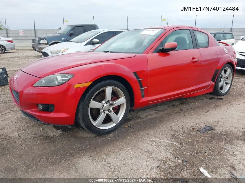 2004 Mazda Rx-8 Sport Automatic (A4) VIN: JM1FE17N740124484 Lot: 40838822