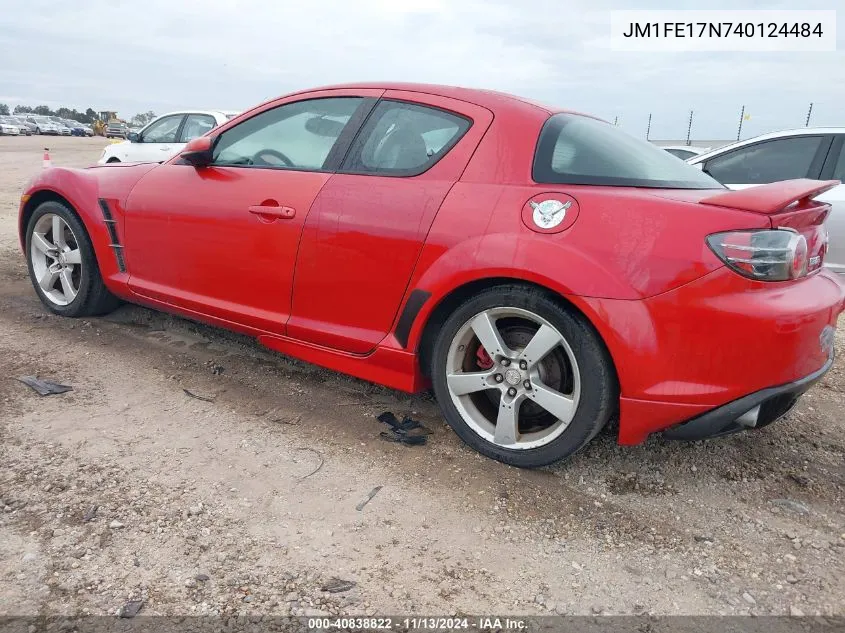 2004 Mazda Rx-8 Sport Automatic (A4) VIN: JM1FE17N740124484 Lot: 40838822