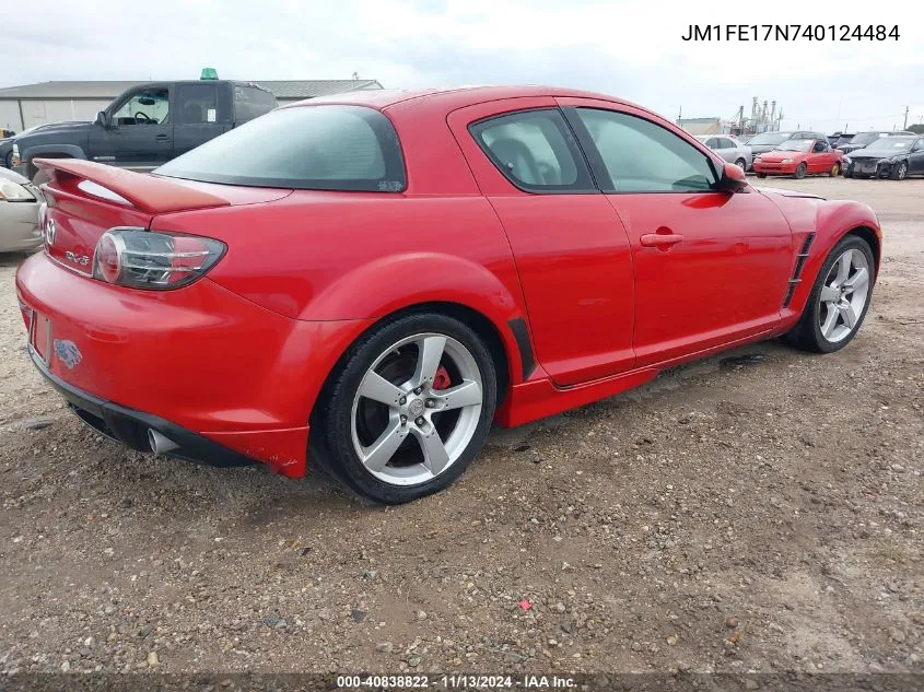 2004 Mazda Rx-8 Sport Automatic (A4) VIN: JM1FE17N740124484 Lot: 40838822