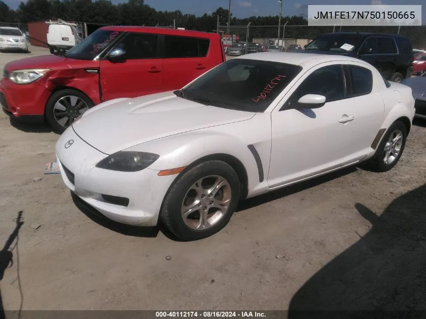 2005 Mazda Rx-8 Sport Automatic VIN: JM1FE17N750150665 Lot: 40112174