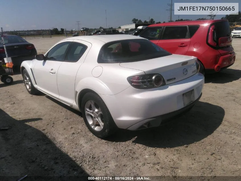 2005 Mazda Rx-8 Sport Automatic VIN: JM1FE17N750150665 Lot: 40112174