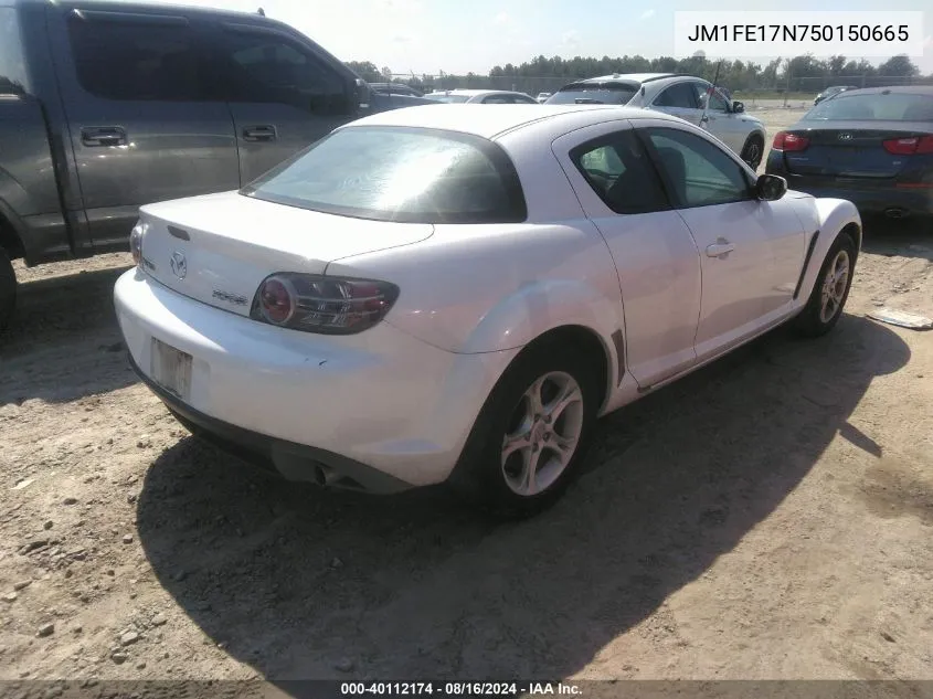 2005 Mazda Rx-8 Sport Automatic VIN: JM1FE17N750150665 Lot: 40112174