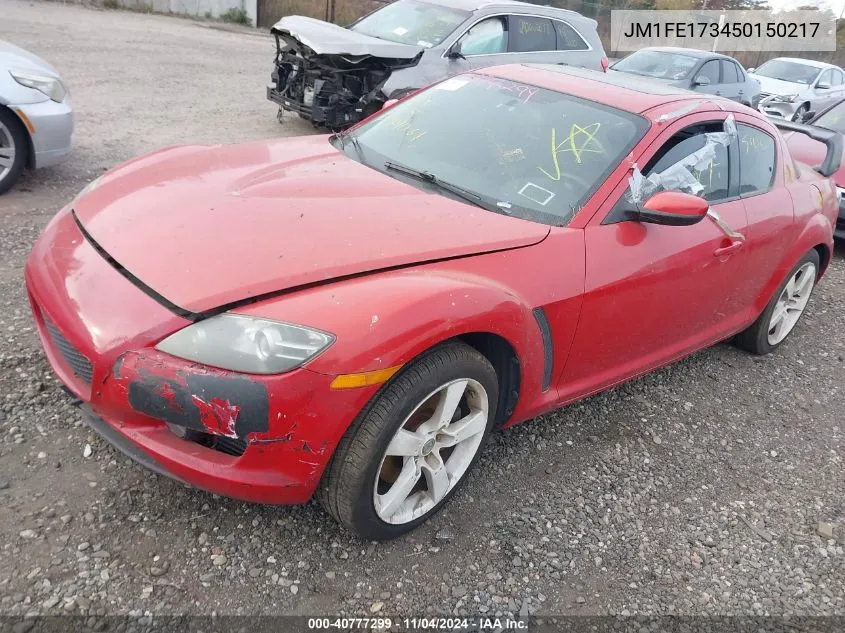 2005 Mazda Rx-8 6 Speed Manual VIN: JM1FE173450150217 Lot: 40777299