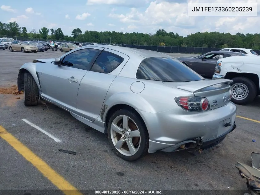 2006 Mazda Rx-8 6 Speed Manual VIN: JM1FE173360205239 Lot: 40128828