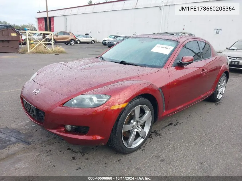 2006 Mazda Rx-8 6-Speed Sport Automatic VIN: JM1FE173660205364 Lot: 40506868