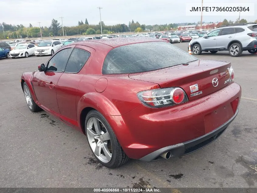 2006 Mazda Rx-8 6-Speed Sport Automatic VIN: JM1FE173660205364 Lot: 40506868