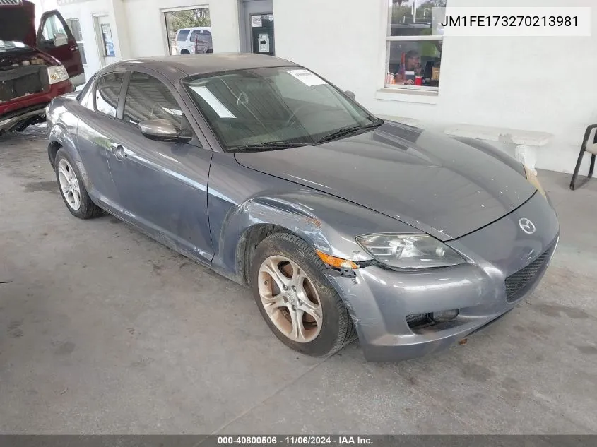 2007 Mazda Rx-8 Sport VIN: JM1FE173270213981 Lot: 40800506