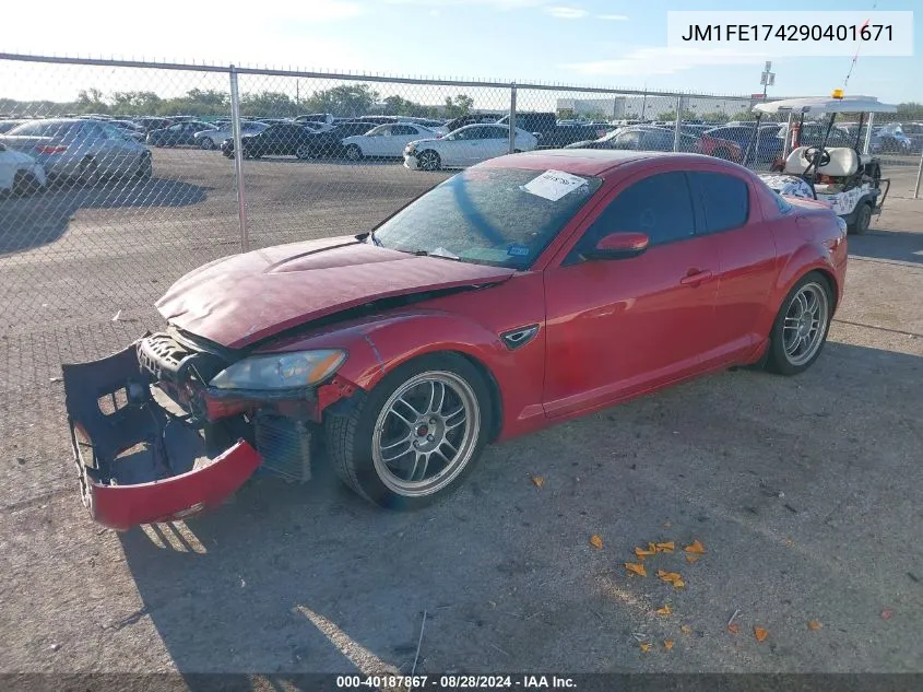 2009 Mazda Rx-8 Touring VIN: JM1FE174290401671 Lot: 40187867