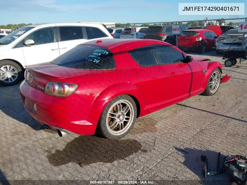 2009 Mazda Rx-8 Touring VIN: JM1FE174290401671 Lot: 40187867