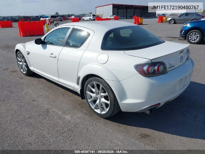 2009 Mazda Rx-8 Sport VIN: JM1FE172190400767 Lot: 40387181