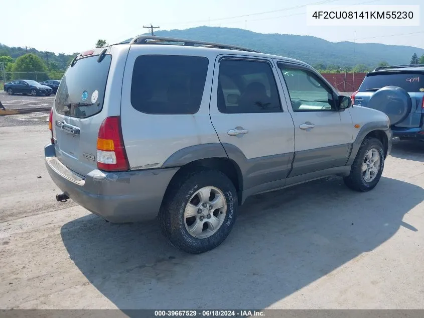 2001 Mazda Tribute Es V6/Lx V6 VIN: 4F2CU08141KM55230 Lot: 39667529