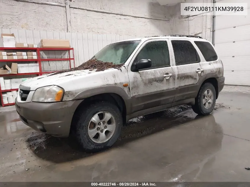 2001 Mazda Tribute Es V6/Lx V6 VIN: 4F2YU08111KM39928 Lot: 40222746