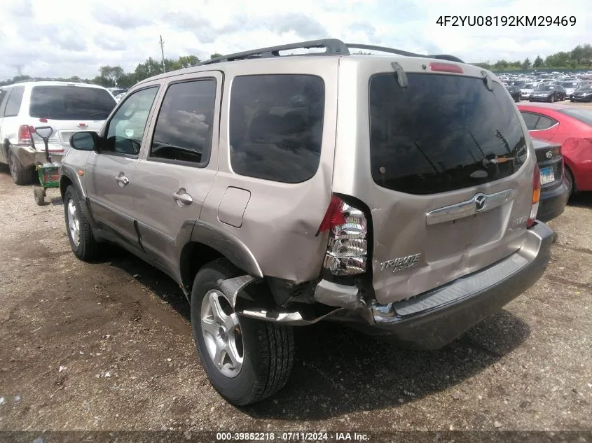 4F2YU08192KM29469 2002 Mazda Tribute Es V6/Lx V6