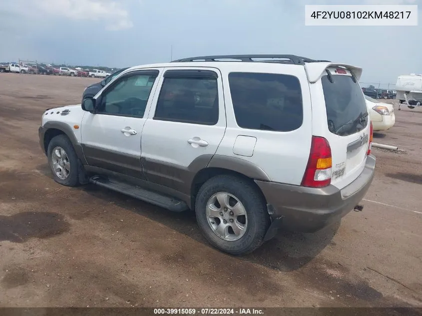 4F2YU08102KM48217 2002 Mazda Tribute Es V6/Lx V6