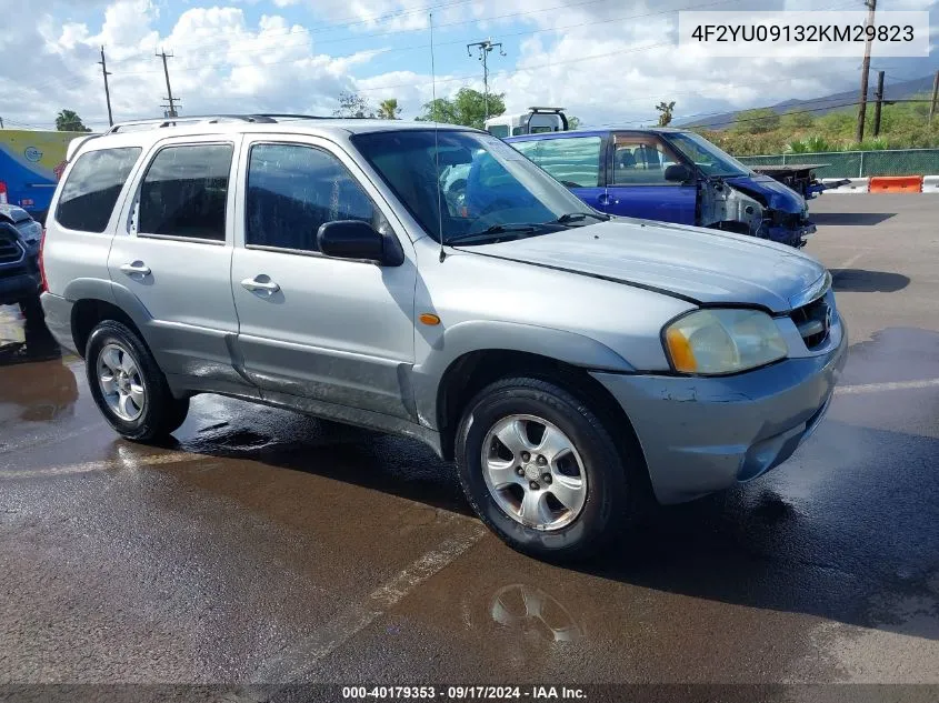 2002 Mazda Tribute Es V6/Lx V6 VIN: 4F2YU09132KM29823 Lot: 40179353