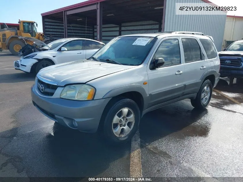 2002 Mazda Tribute Es V6/Lx V6 VIN: 4F2YU09132KM29823 Lot: 40179353