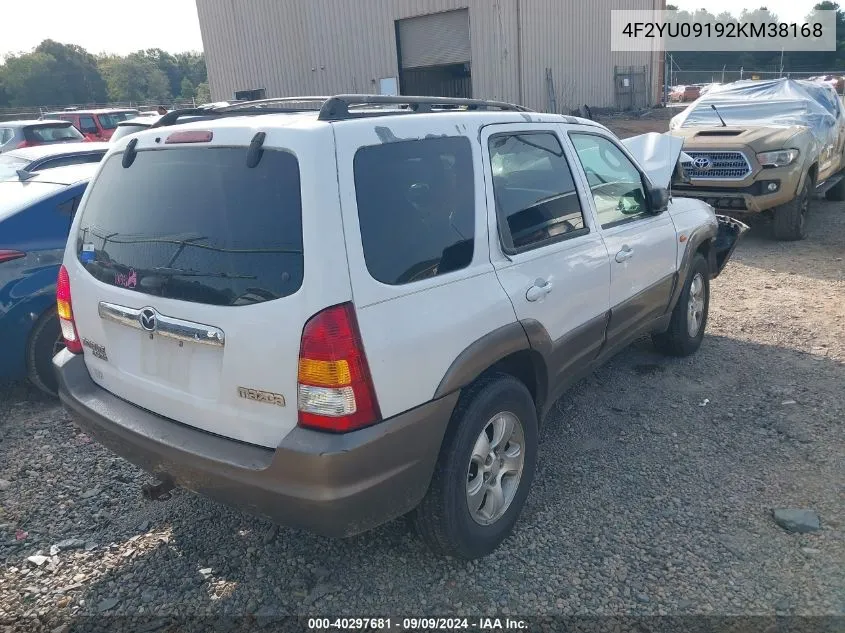 4F2YU09192KM38168 2002 Mazda Tribute Es V6/Lx V6