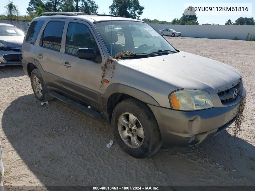 4F2YU09112KM61816 2002 Mazda Tribute Es V6/Lx V6