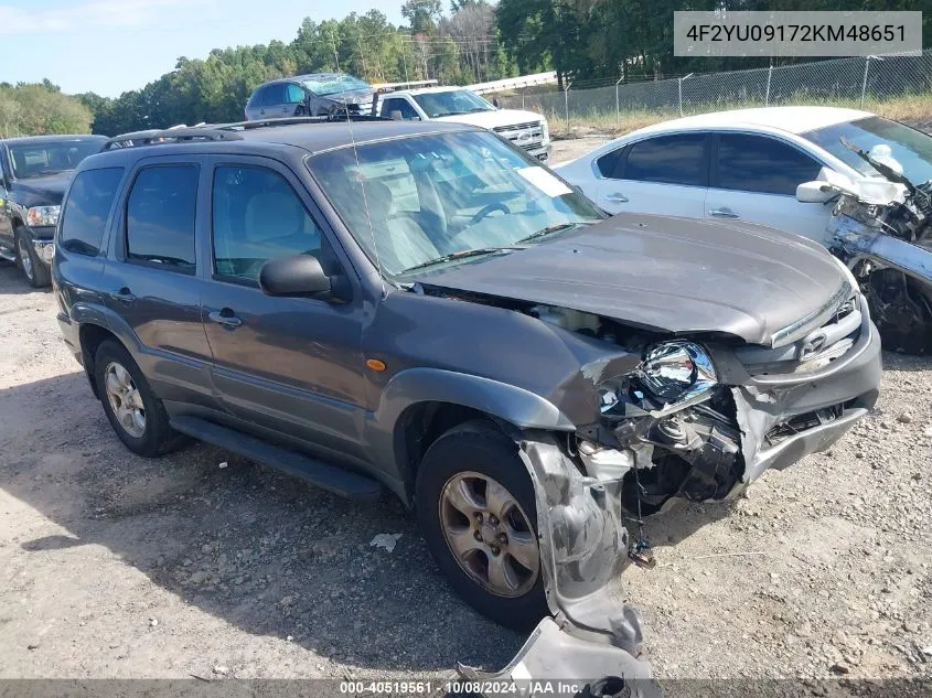 4F2YU09172KM48651 2002 Mazda Tribute Es V6/Lx V6