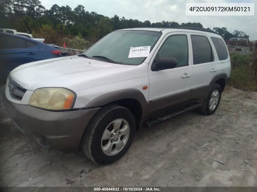 2002 Mazda Tribute Es V6/Lx V6 VIN: 4F2CU09172KM50121 Lot: 40544832