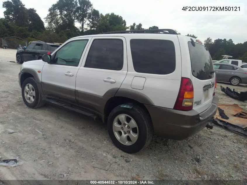 2002 Mazda Tribute Es V6/Lx V6 VIN: 4F2CU09172KM50121 Lot: 40544832