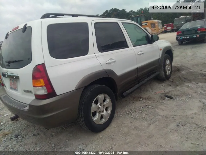 2002 Mazda Tribute Es V6/Lx V6 VIN: 4F2CU09172KM50121 Lot: 40544832