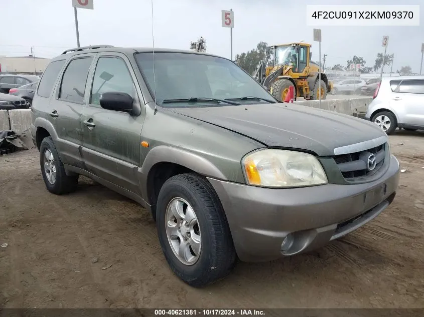 4F2CU091X2KM09370 2002 Mazda Tribute Es V6/Lx V6