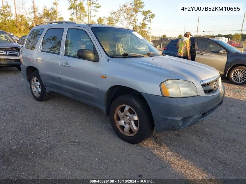 2002 Mazda Tribute Dx VIN: 4F2YU07B52KM10685 Lot: 40626190