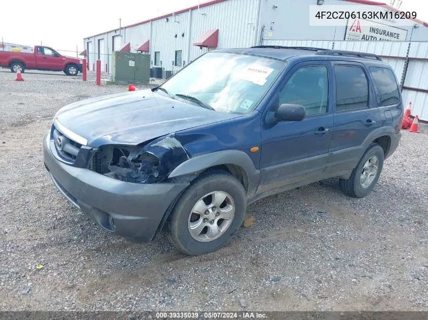 2003 Mazda Tribute Es V6 VIN: 4F2CZ06163KM16209 Lot: 39335039